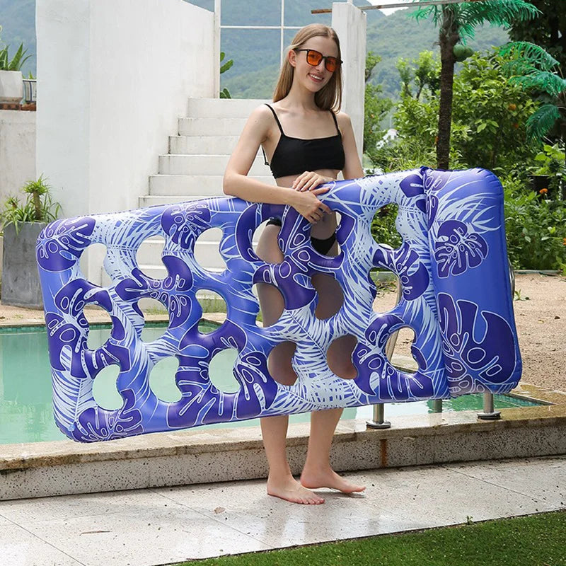 Aufblasbarer Pool-Lounger mit Kopfstütze