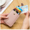 Slim Leather Card Holder with Quick-Access Pull Tab