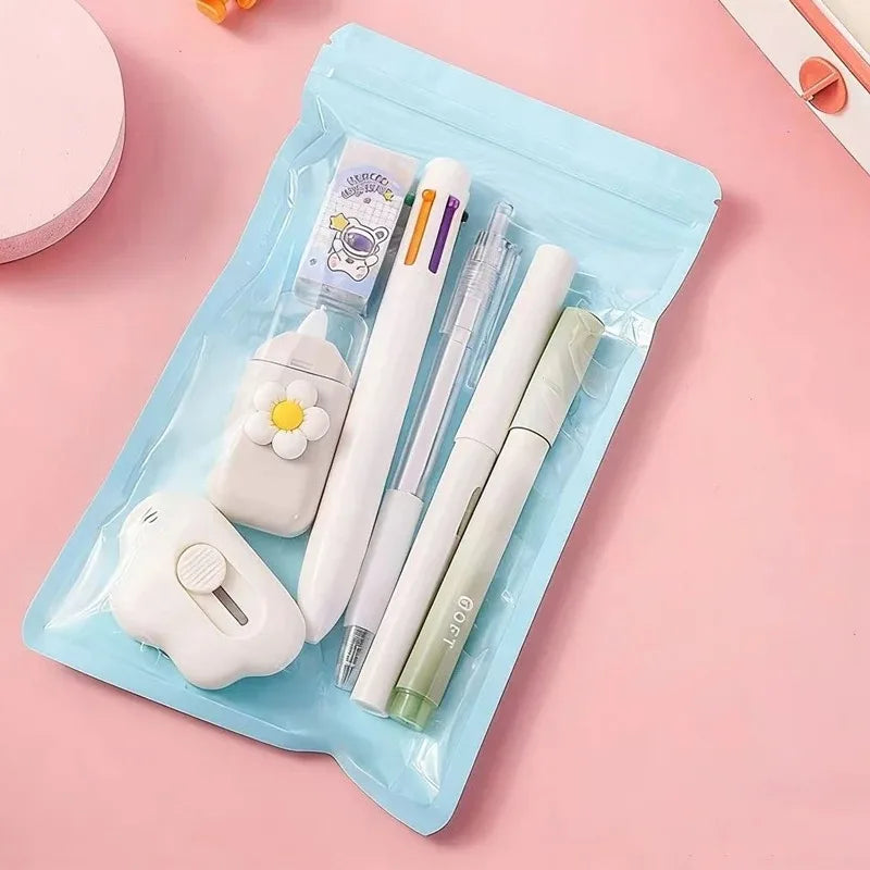 Kawaii Cartoon School Supplies Gift Set