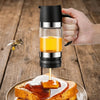 Clear Glass Honey Dispenser with Press-Top Lid