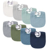 100% Cotton Muslin Baby Bibs with Adjustable Snaps – Multi-Use Drool & Burp Cloths (10/20/30 Pack)