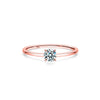 Minimalist Moissanite Solitaire Ring in Sterling Silver