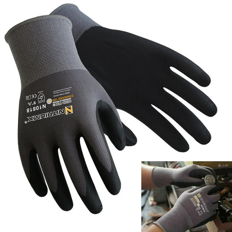 Seamless Nylon Work Gloves with Micro-Foam Nitrile Grip