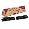 A cardboard box containing a black 3D printed replica of a willow wish tool.