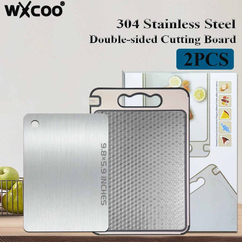 Stainless Steel Cutting Board with Measurement Guide