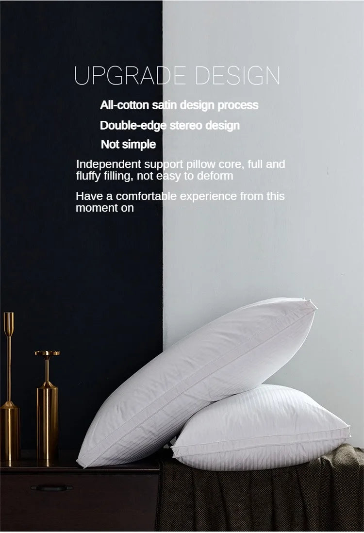 Premium Goose Down Pillow with Ergonomic Neck Support