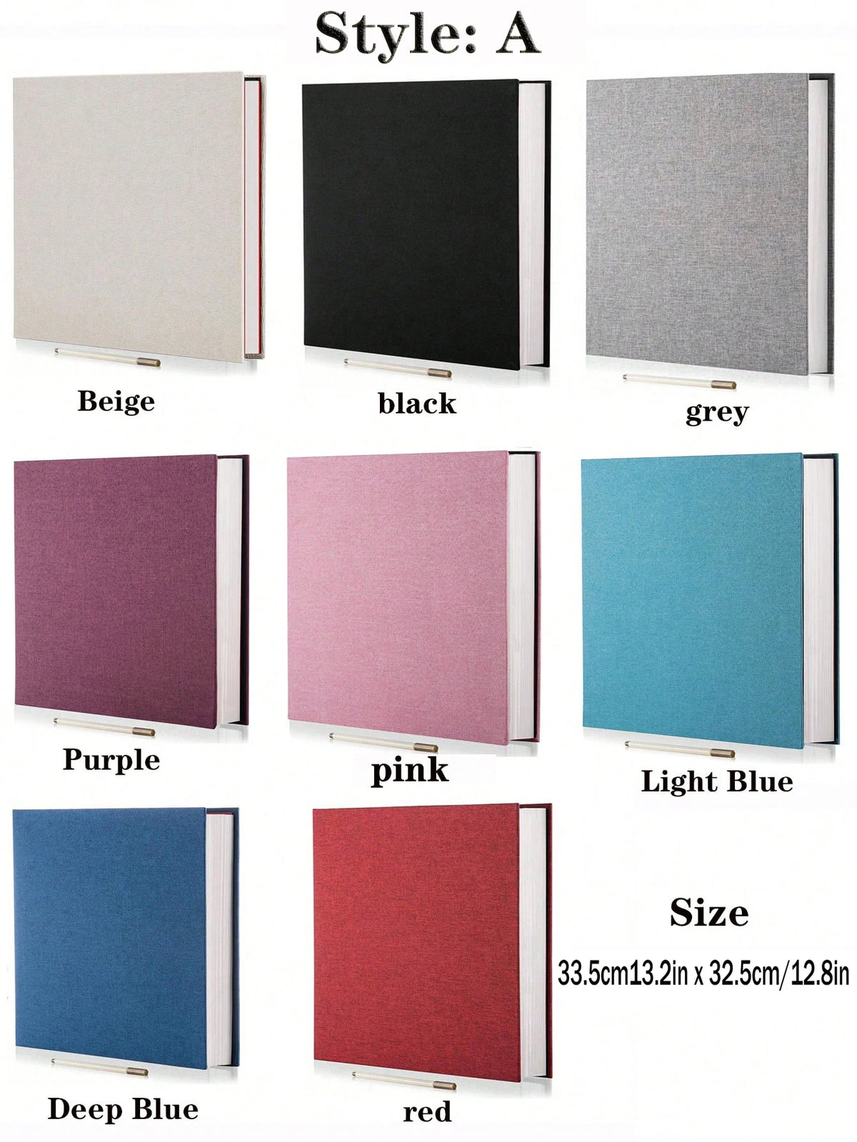 Linen Self-Adhesive Photo Album for Scrapbooking and DIY