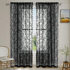 Romantic Lace Sheer Curtain with Floral Design