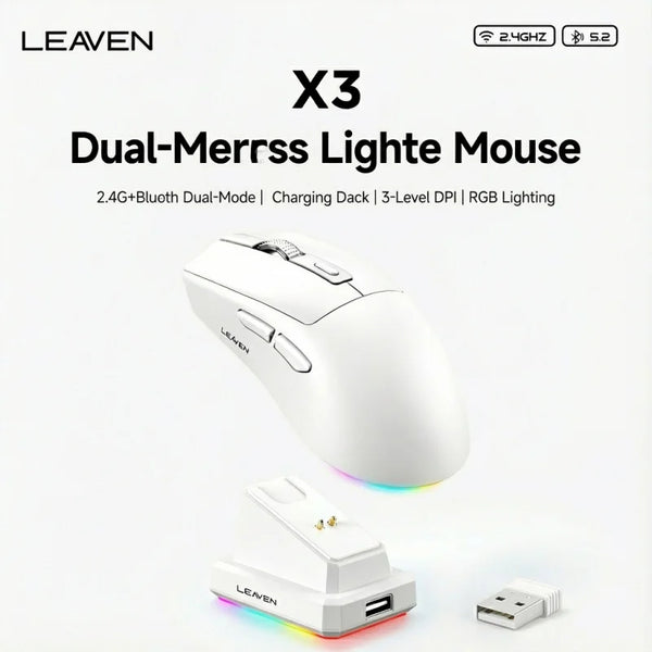 Souris de jeu sans fil avec station de charge