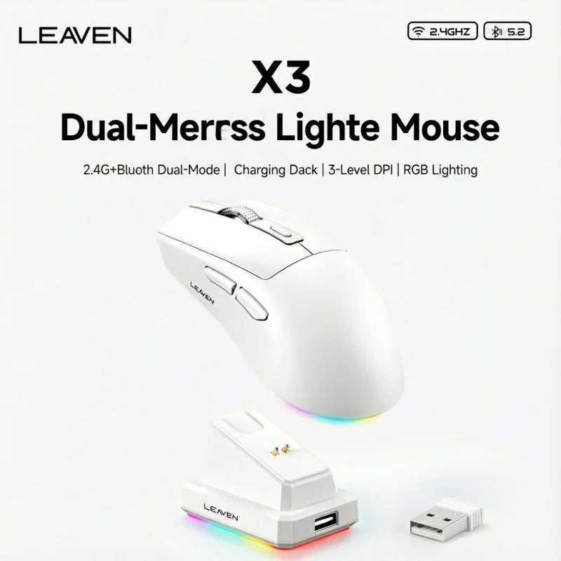 Wireless Gaming Mouse with Charging Dock