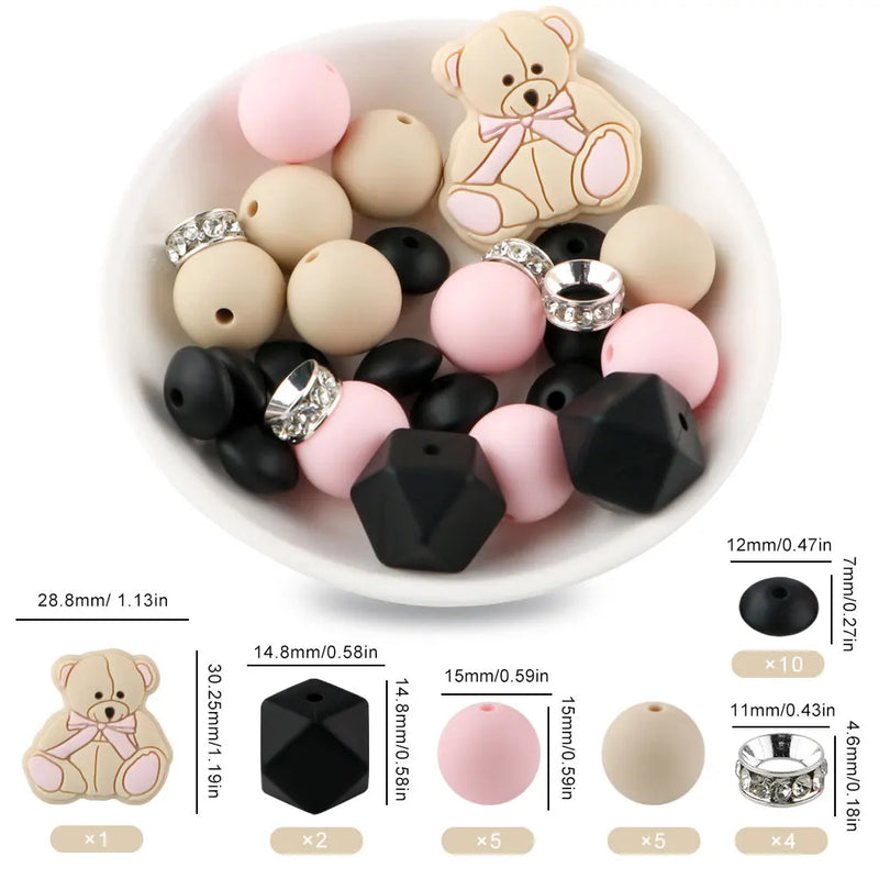 Cartoon Animal Silicone Focal Beads for Jewelry Making