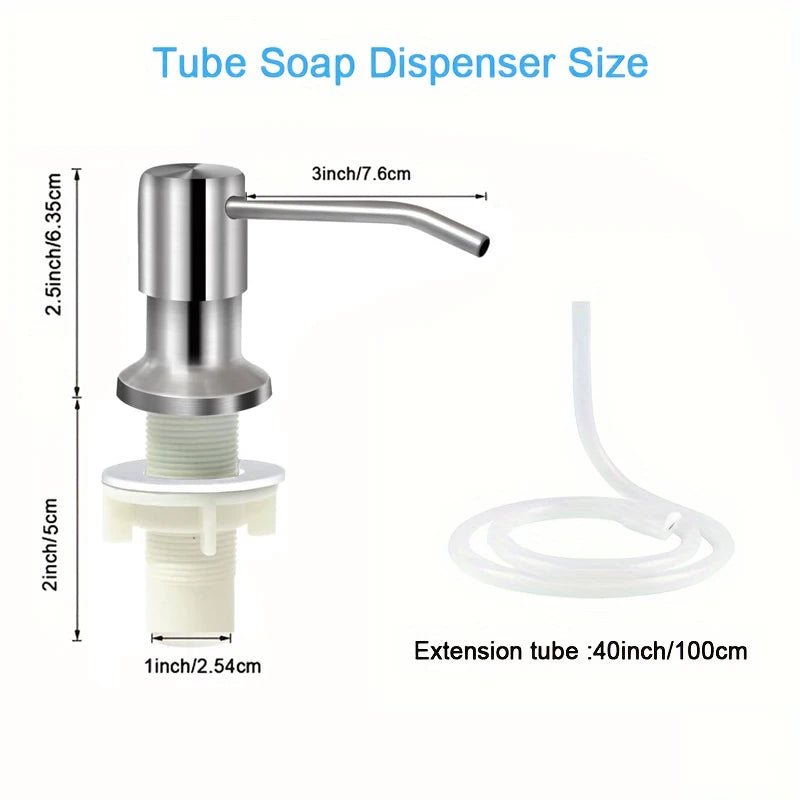 Built-In Kitchen Sink Soap Dispenser with Extension Kit