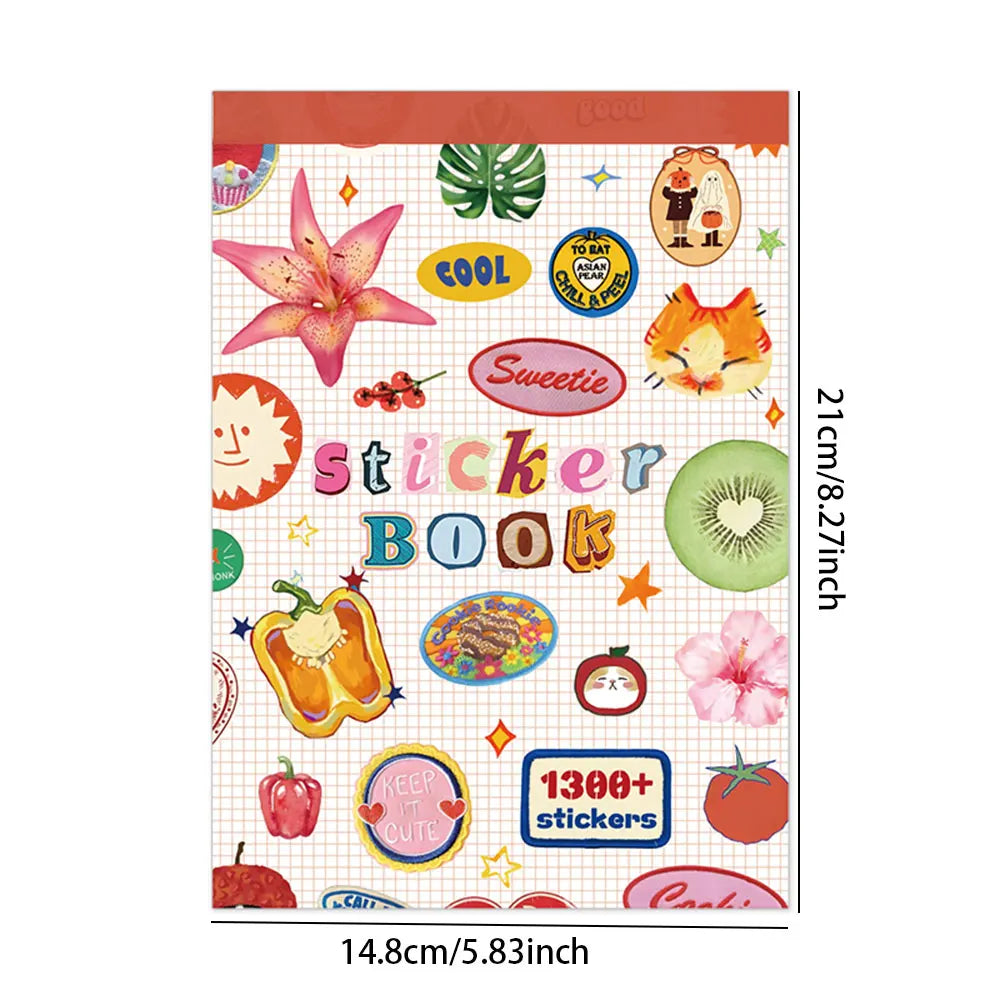 A sticker book featuring 50 assorted nature patterns for scrapbooking and DIY projects