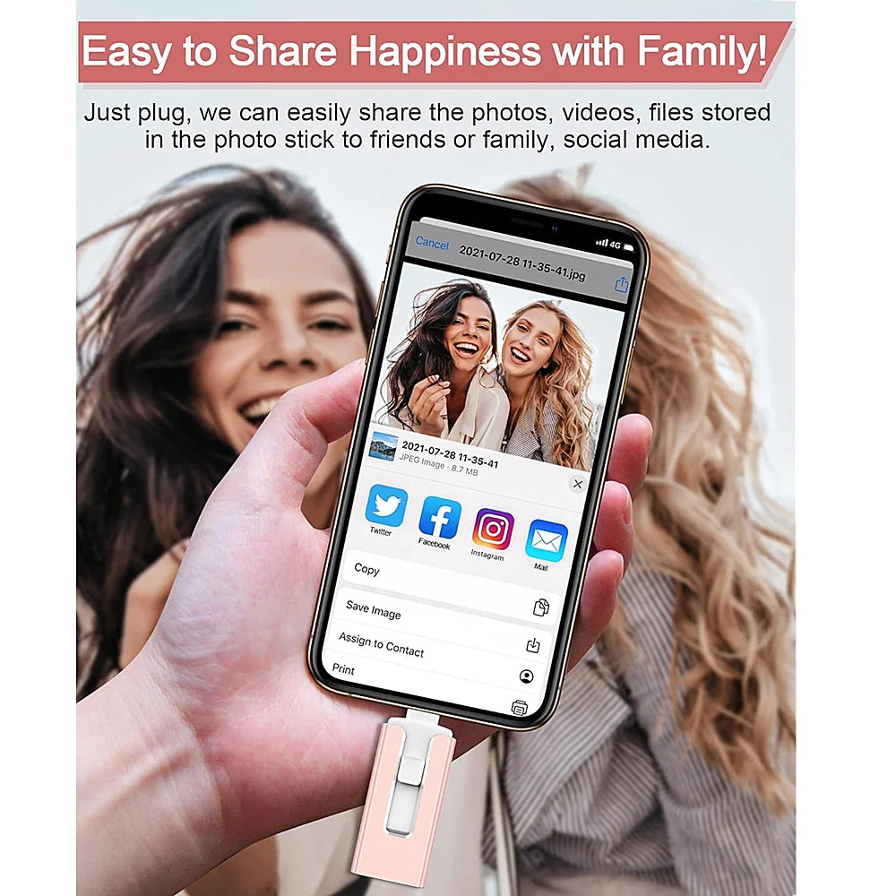 4-in-1 USB 3.0 Flash Drive for iPhone, iPad, and More