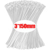 A bundle of 3x150mm nylon self-locking cable ties.