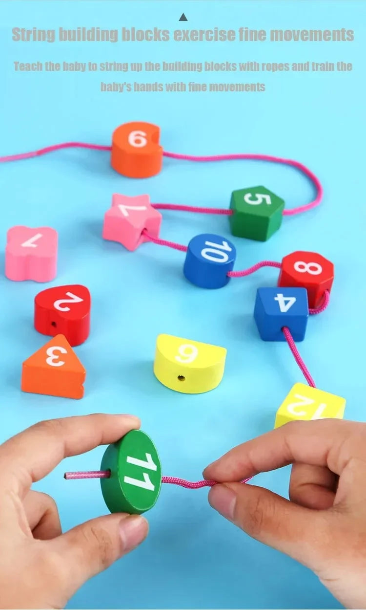 Wooden Shape & Number Sorting Clock Puzzle for Early Learning