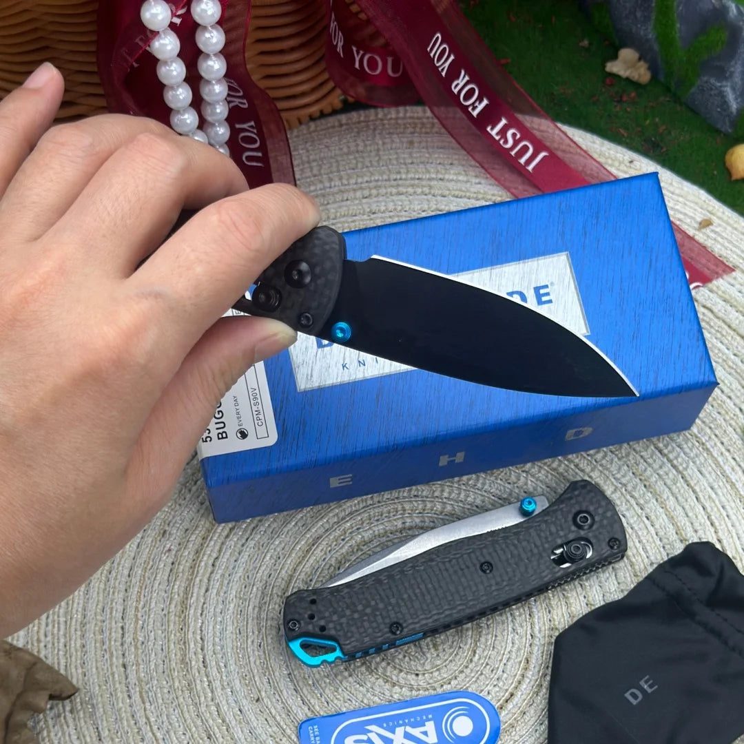 Premium S90V Steel Folding Knife with Carbon Fiber Handle