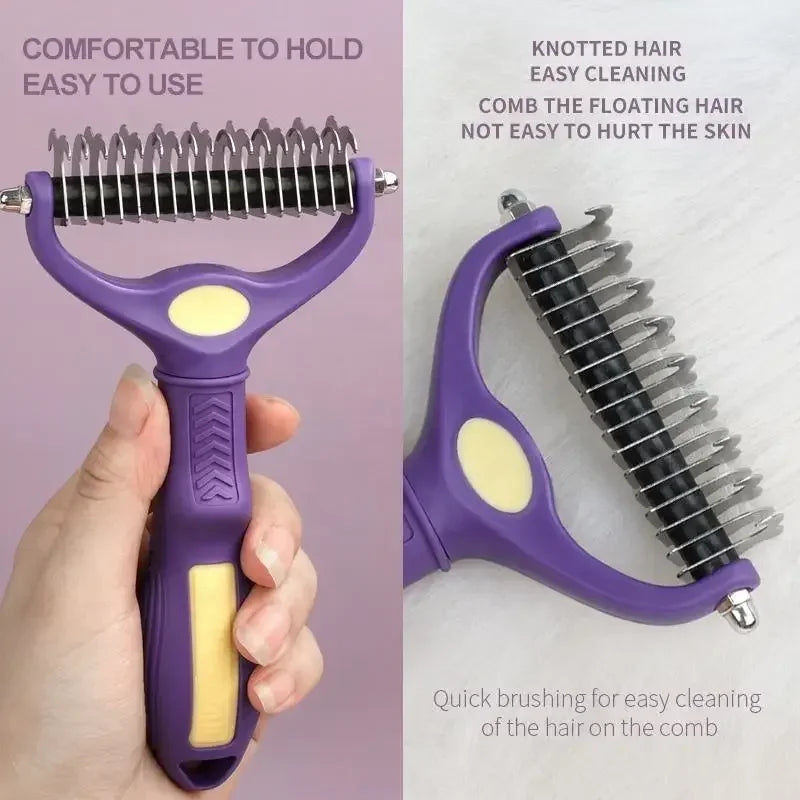 Double-Sided Pet Deshedding Comb