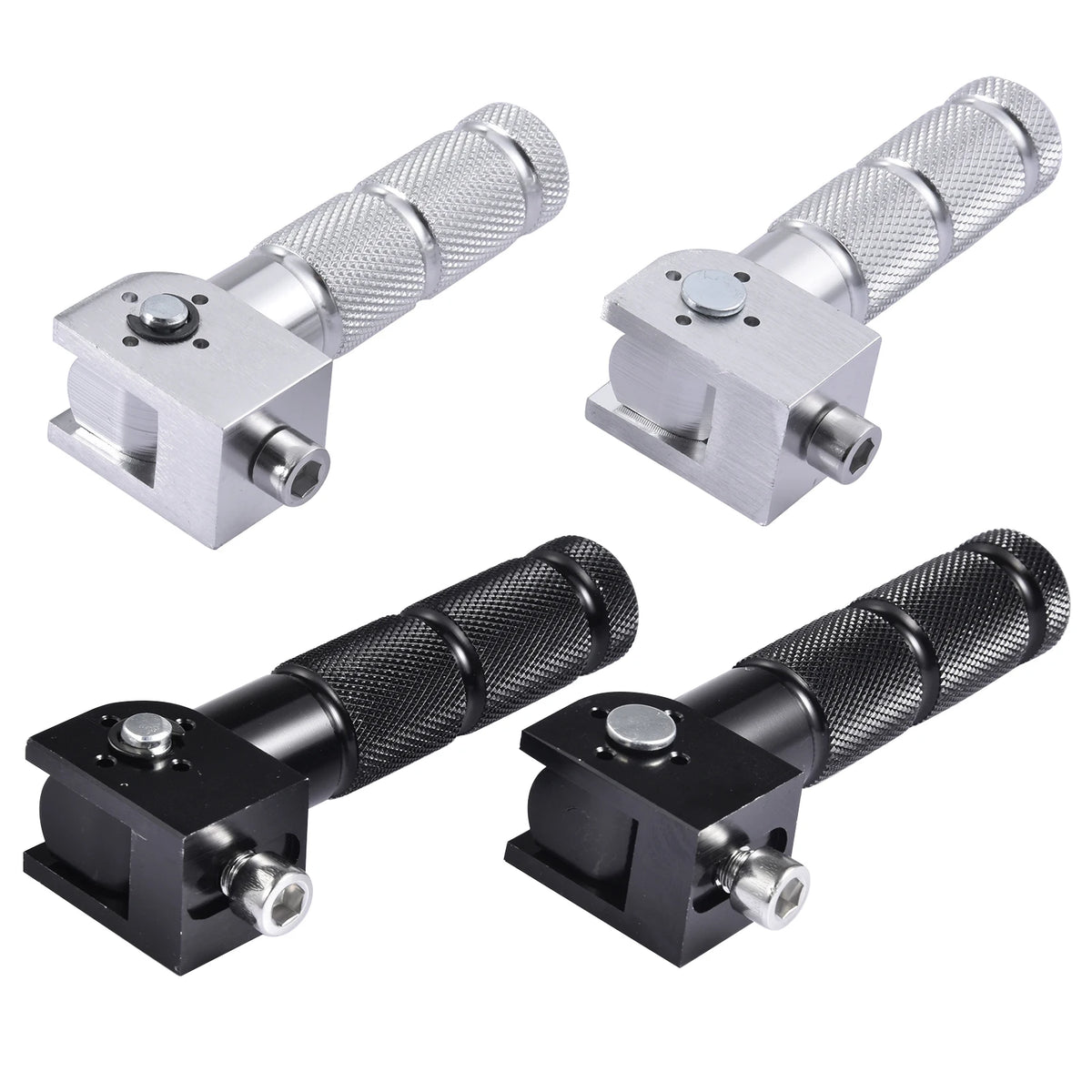 Universal CNC Aluminum Footrest Pedals (8mm)