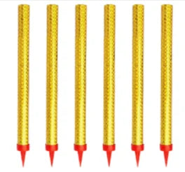 Elegant Gold Metallic Birthday Candles (Set of 6 or 12)