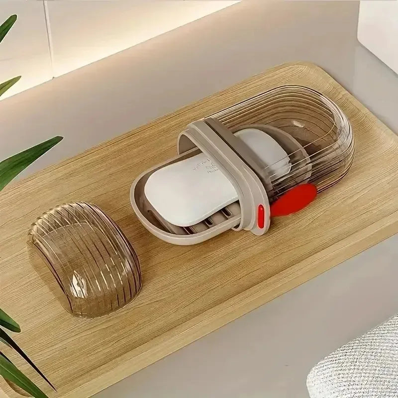 Leakproof Travel Soap Case with Drainage Tray