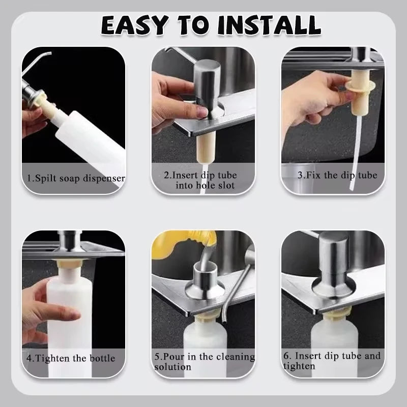 Stainless Steel Kitchen Soap Dispenser with Pump
