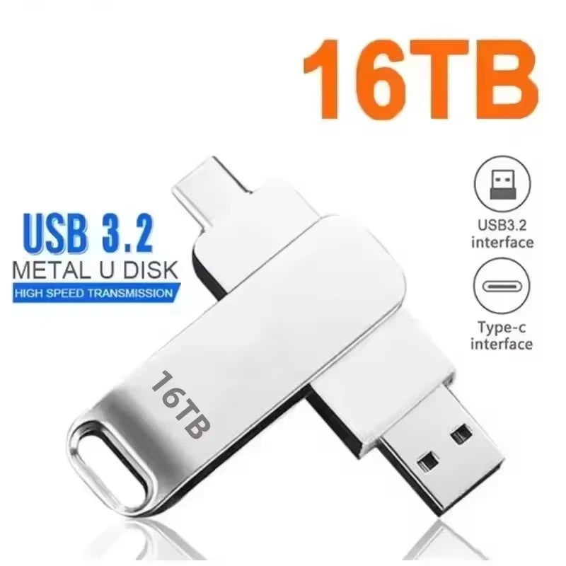 High-Speed USB 3.2 Flash Drive with Dual Type-C & USB Connectors