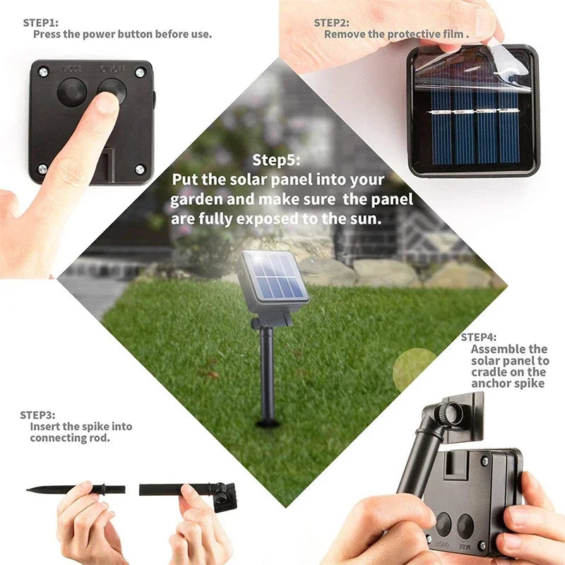 Solar-Powered LED String Lights