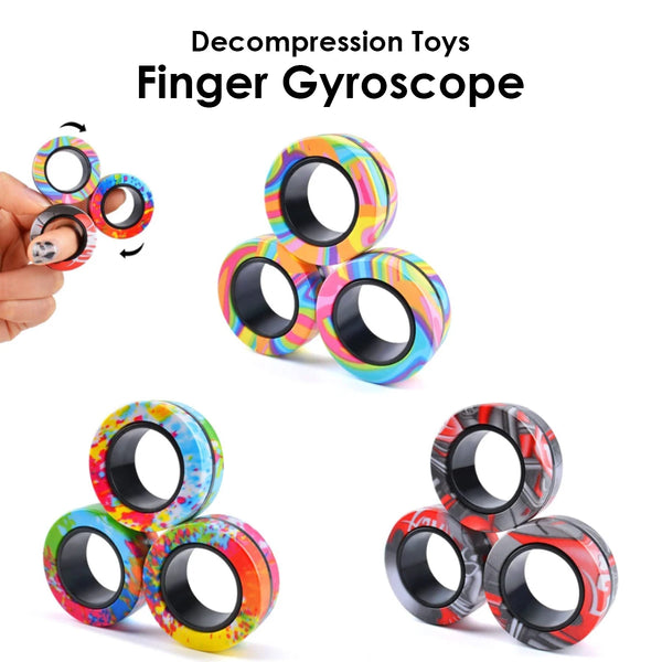 Magnetic Fidget Rings - 3 Pack