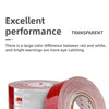 Roll of red and white reflective decals for trucks and vehicles