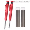 Heavy-Duty Carpenter Pencil Set with Extended Tip and Built-In Sharpener