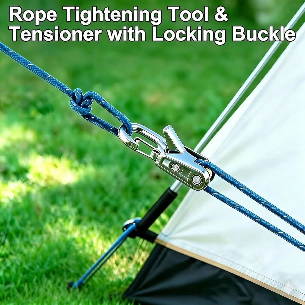 Retractable Rope Tie-Down with Quick-Lock Cam Buckle