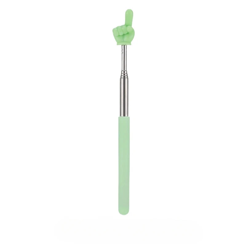 Telescopic Stainless Steel Teaching Pointer with Finger Design