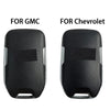 Replacement remote key for GMC and Chevrolet vehicles shown for comparison