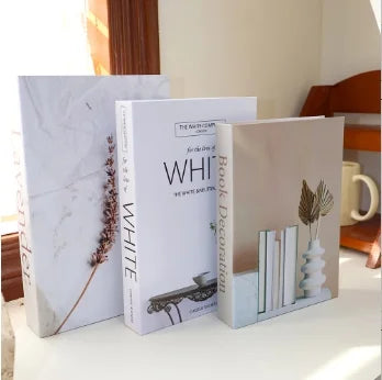 Set of 3 Decorative Faux Books for Shelf & Coffee Table Styling