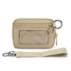 Checkered Card Case Wallet with Detachable Keychain and ID Window