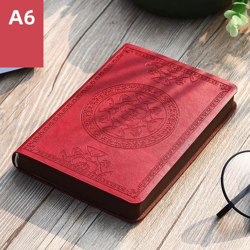 Retro A6 Faux Leather Notebook with Elastic Closure