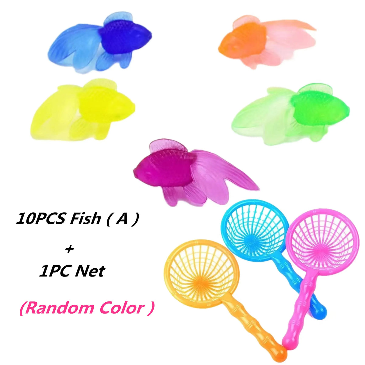 Adorable Kawaii Floating Goldfish Bath Toys - Set of 10