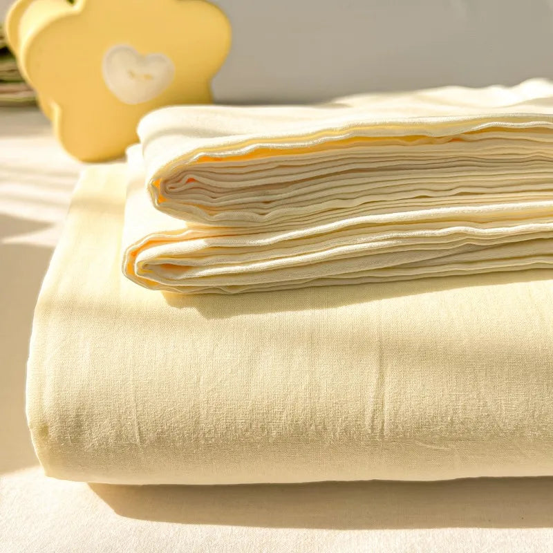 Organic Cotton Percale Bed Sheet Set with Pillowcases