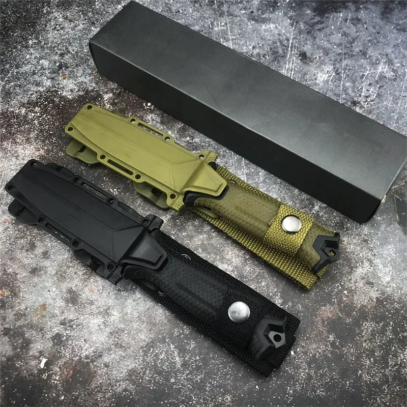 Full Tang Fixed Blade Knife with Ergonomic Rubber Handle