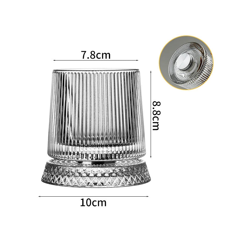 Crystal 360 Rotating Whiskey Glass