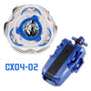 Beyblade Burst CX04-02 metal fighting top with launcher in white and blue colors