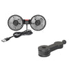 Dual-Head USB Car Seat Cooling Fan