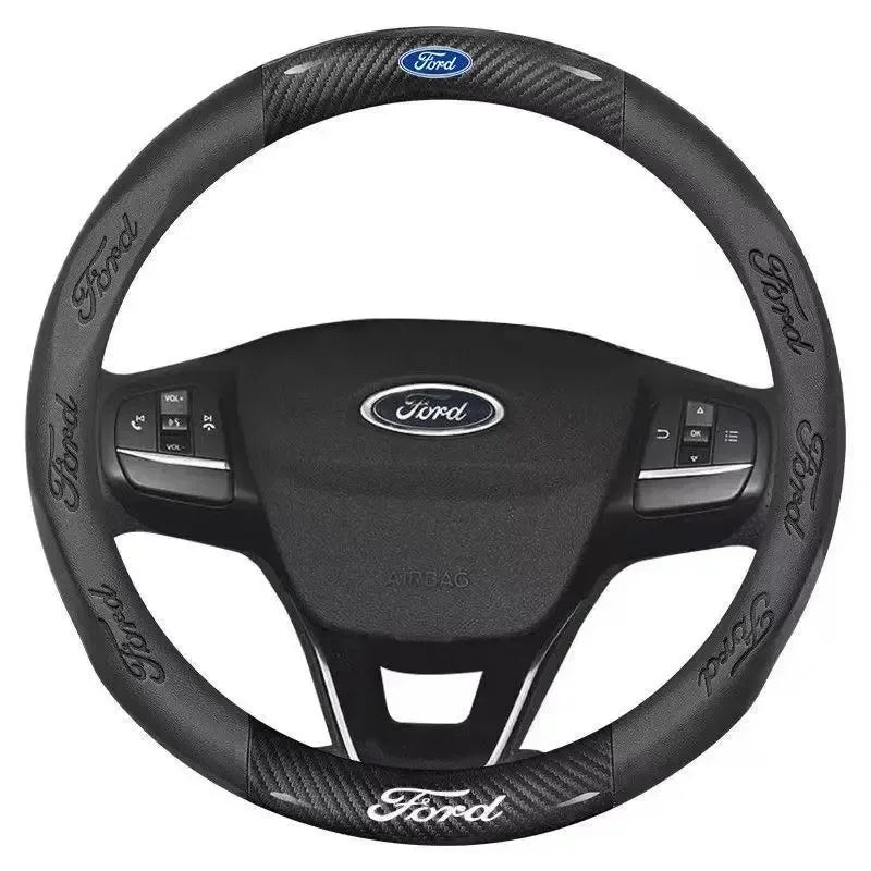 Carbon Fiber Steering Wheel Cover for Ford Models