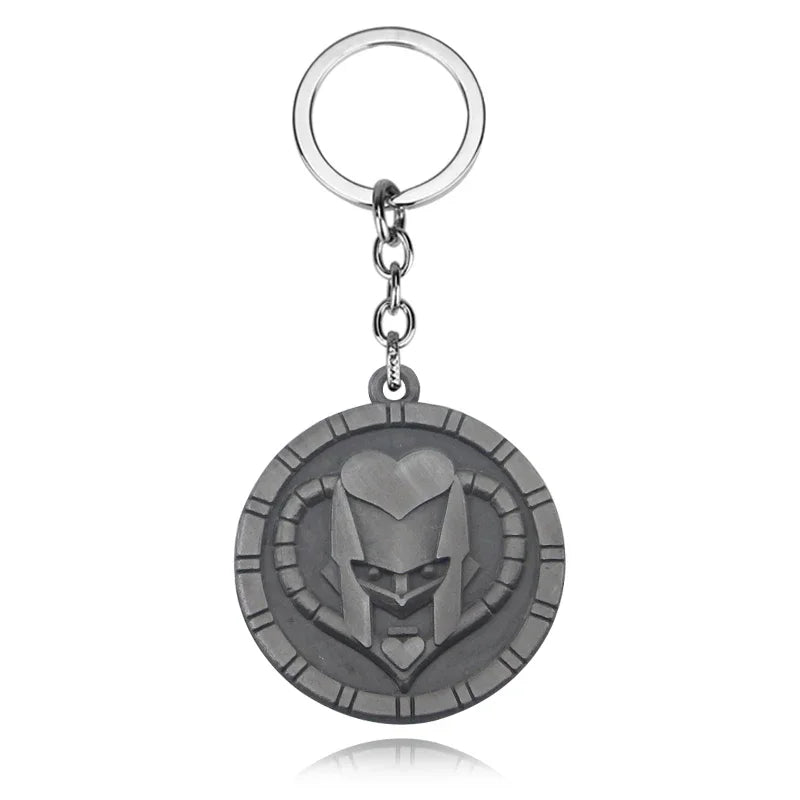 Silver pendant necklace featuring a detailed stone of Aja design from JoJo's Bizarre Adventure