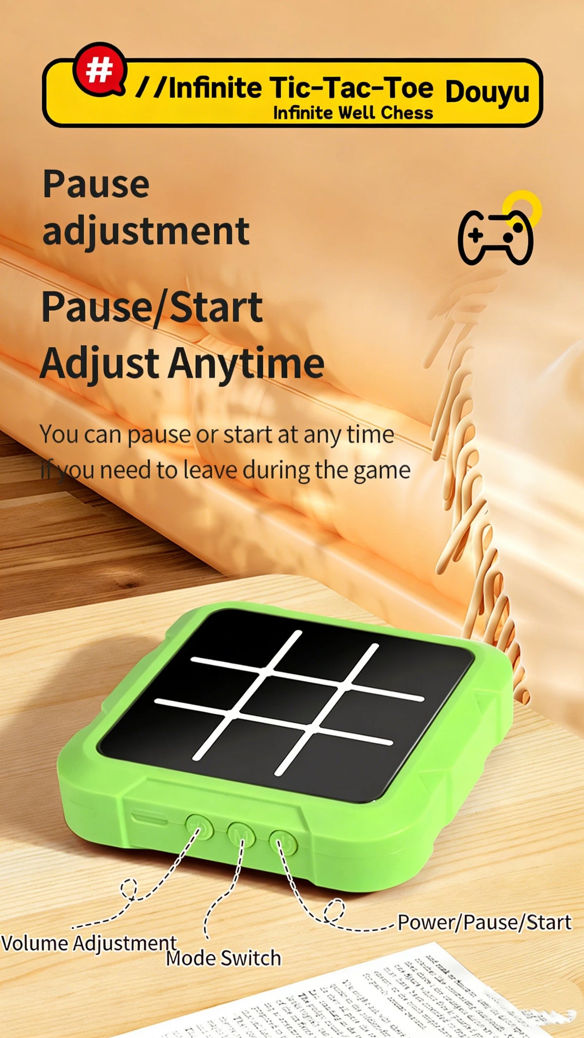 Electronic Chess & Tic-Tac-Toe Board for Family Brain Games