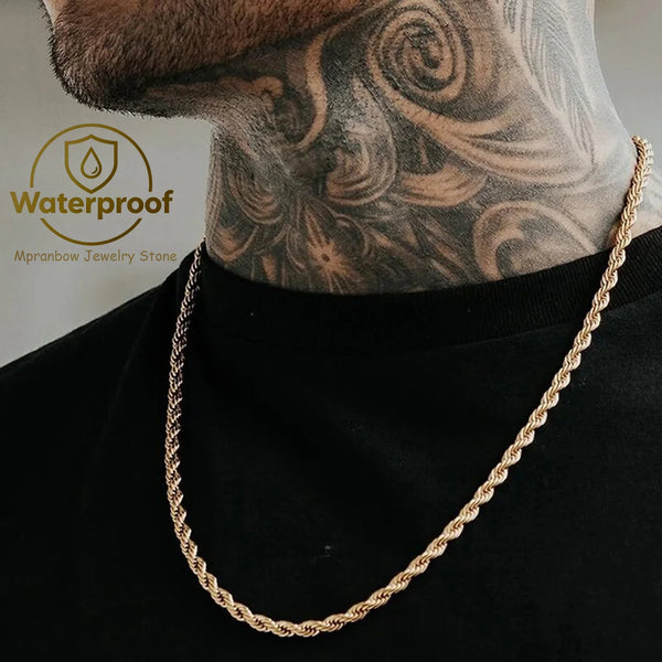 Stainless Steel Rope Chain Necklace