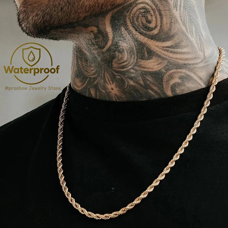 Stainless Steel Rope Chain Necklace