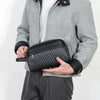Vintage Leather Men's Clutch Bag with Detachable Waist Strap