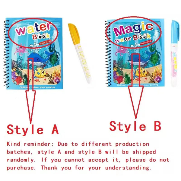 Reusable Magic Water Drawing Book for Kids